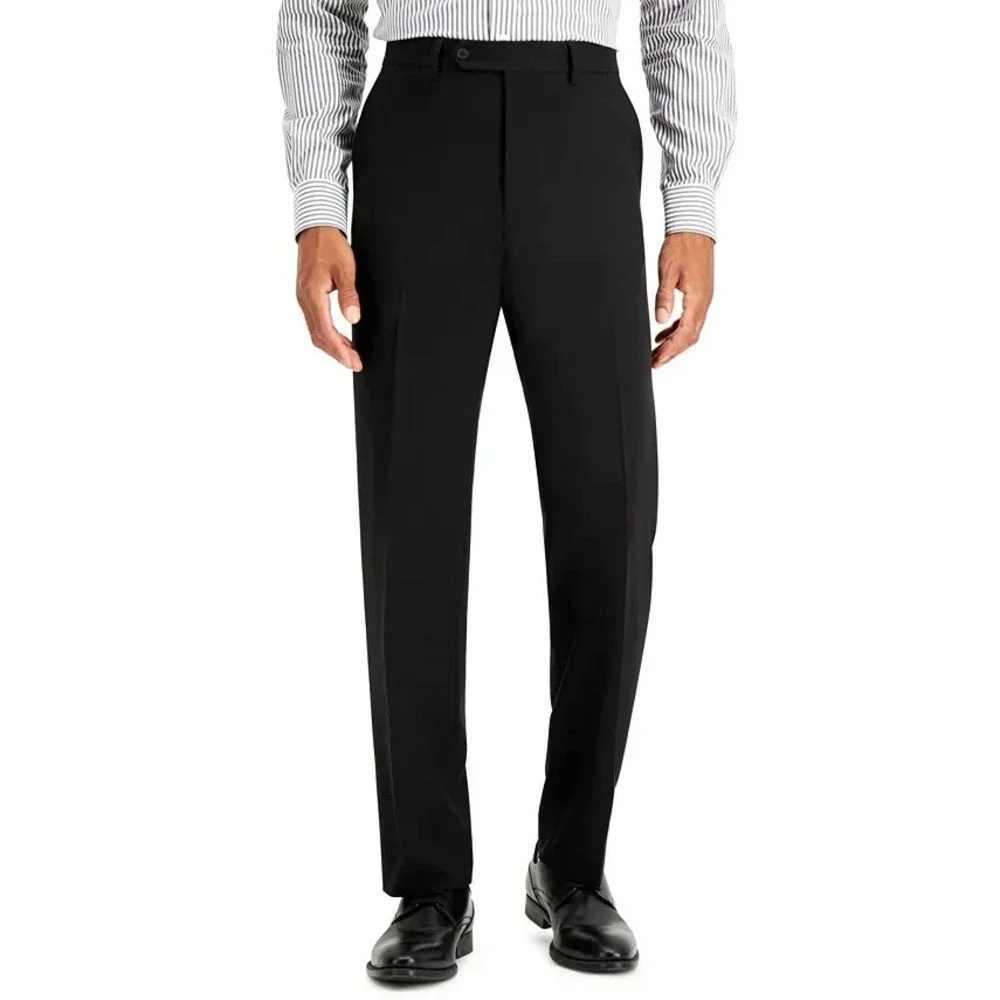Nautica Men's‎ 2-pc Suit Blazer Jacket 48L Pants 42W Solid Black E111671